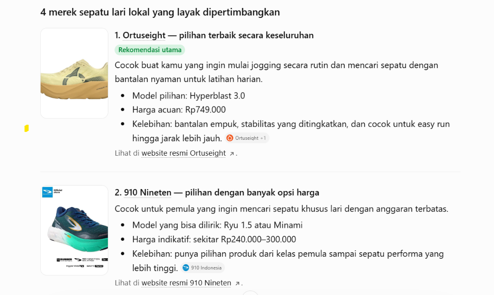 Contoh tampilan&nbsp;AI mention