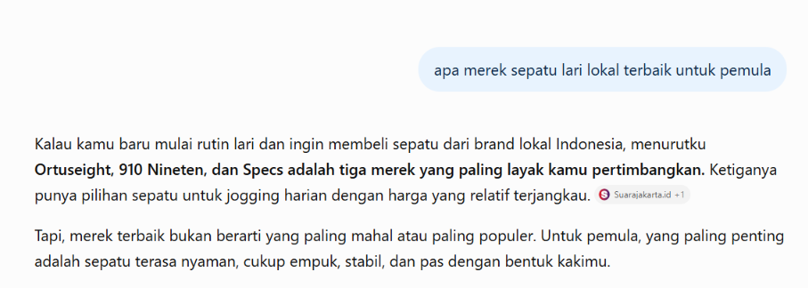 Contoh tampilan&nbsp;AI citation
