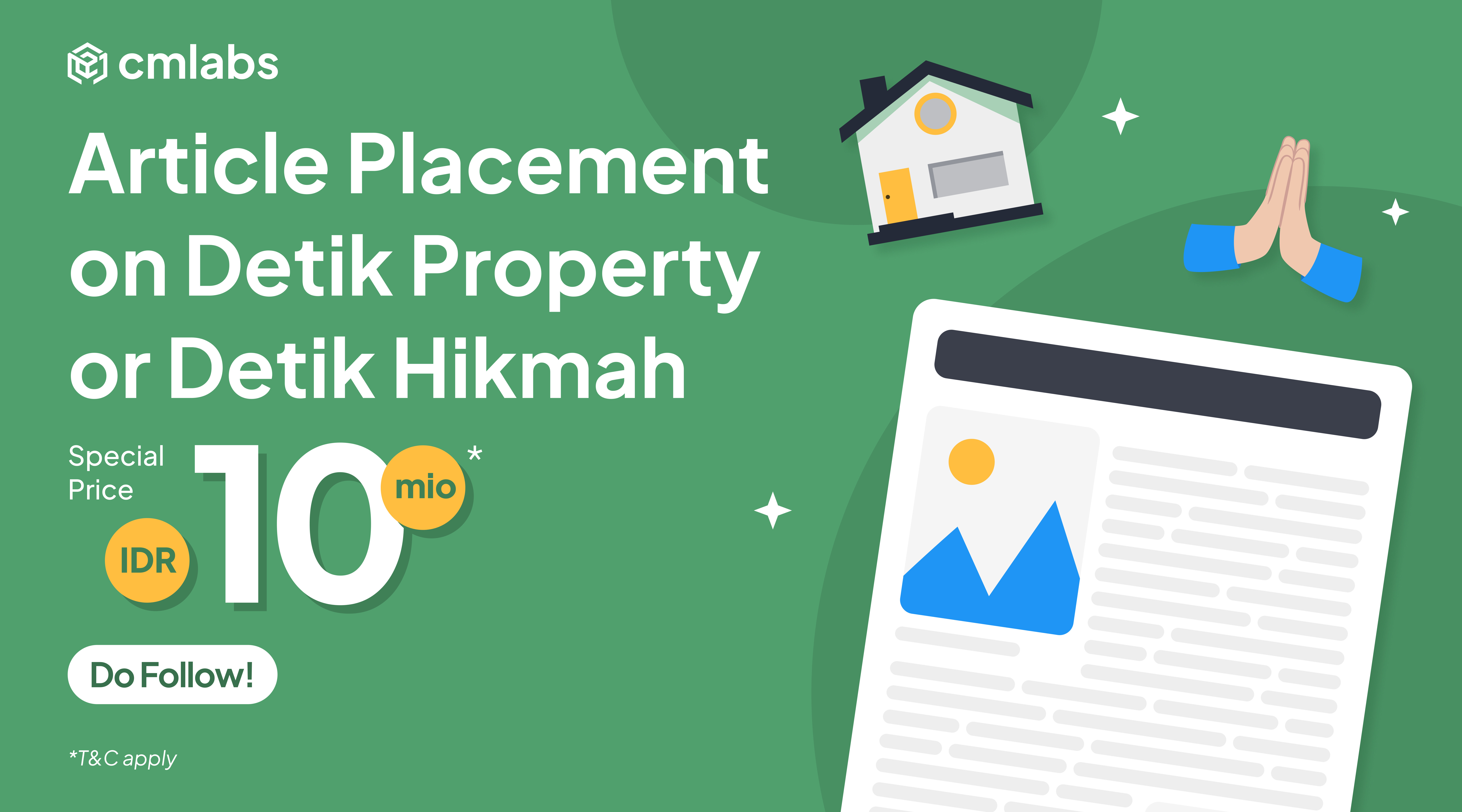 Special Promo for Article Publishing on Detikcom Property and Detikcom Hikmah, only at cmlabs