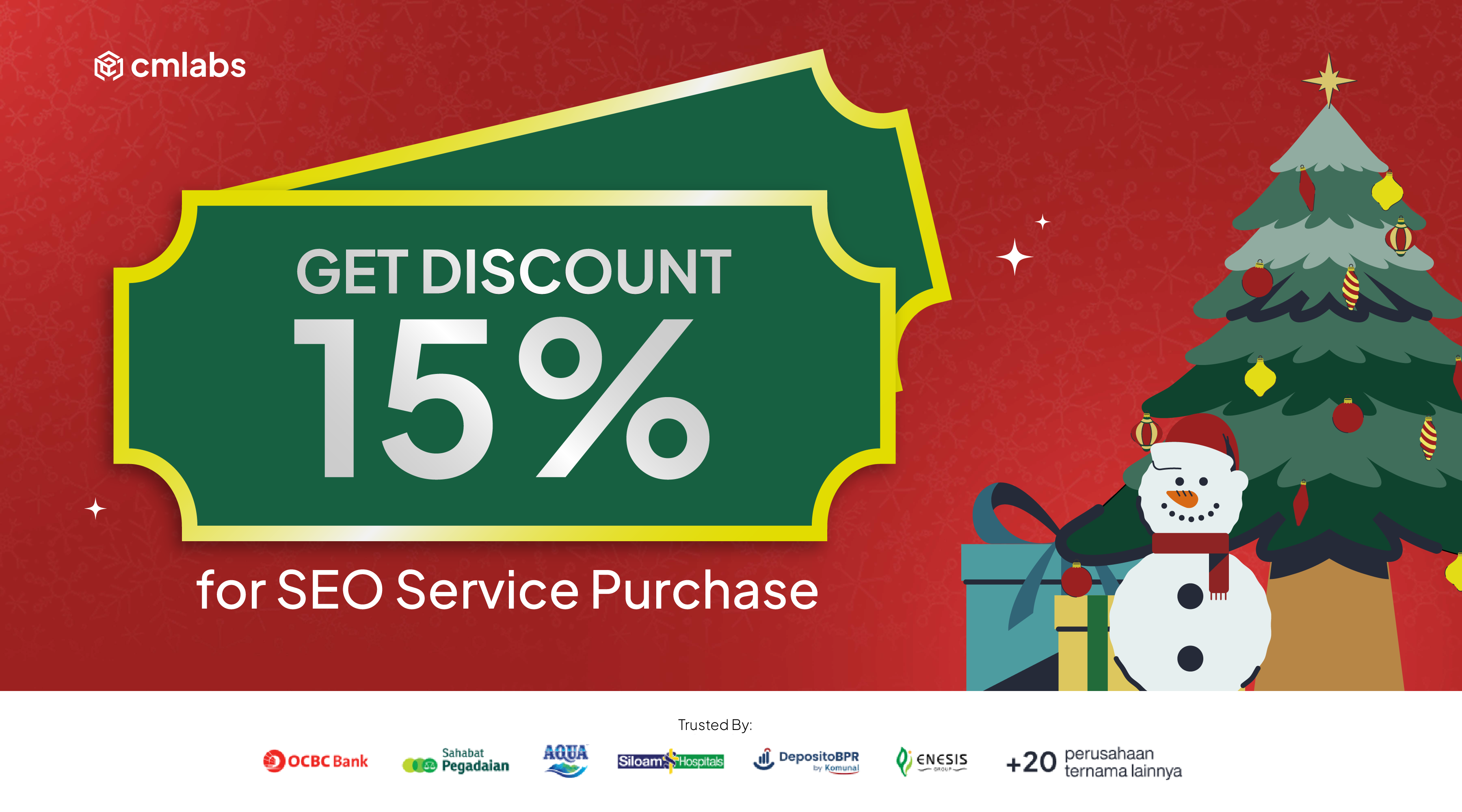 Get a Special 15% Discount for Christmas and New Year from cmlabs!